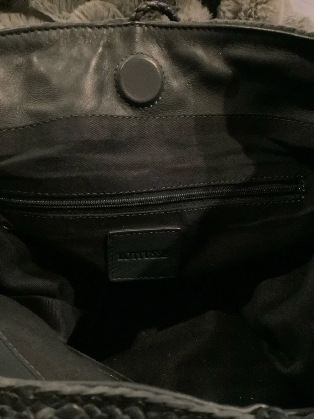 Black Merino Lamb Soft Hobo Bag